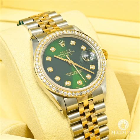 montre rolex verte femme